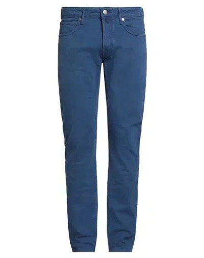 Incotex Blue Division Man Jeans Navy Size 31 Cotton, Elastane