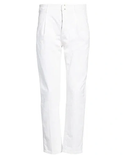 Incotex Blue Division Man Jeans White Size 33 Cotton, Elastane