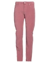 Incotex Blue Division Man Pants Antique Rose Size 34 Cotton, Elastane In Pink