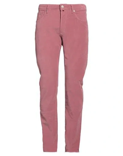 Incotex Blue Division Man Pants Antique Rose Size 34 Cotton, Elastane In Pink