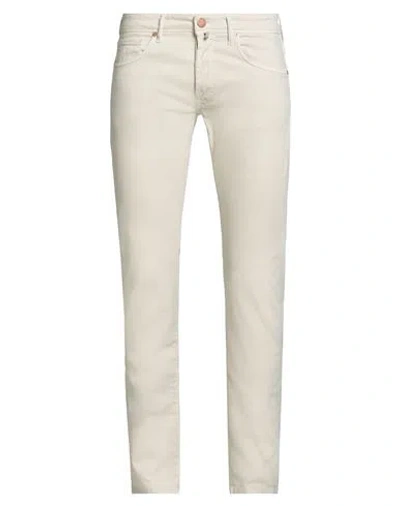 Incotex Blue Division Man Pants Cream Size 32 Cotton, Elastane In White