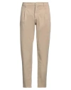 Incotex Blue Division Man Pants Khaki Size 34 Cotton, Elastane In Beige