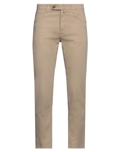 Incotex Blue Division Man Pants Sand Size 33 Cotton, Elastane
