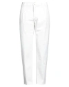 Incotex Blue Division Man Pants White Size 30 Cotton, Elastane
