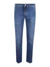Incotex Blue Division Pantalone In Cotone Denim Stretch
