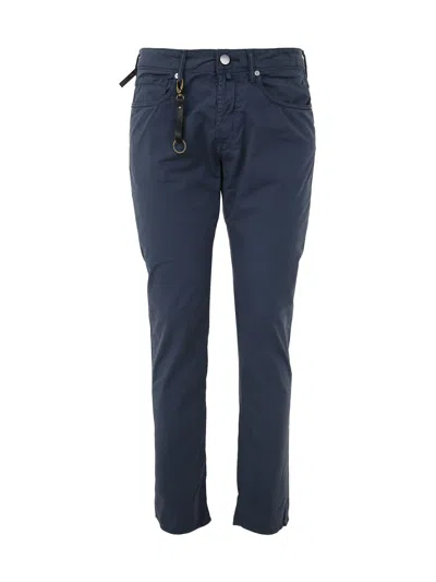 Incotex Blue Division Solid Straight Leg Jeans In Blue