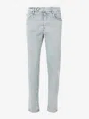 Incotex Blue Division Straight Jeans In Denim Light Blue