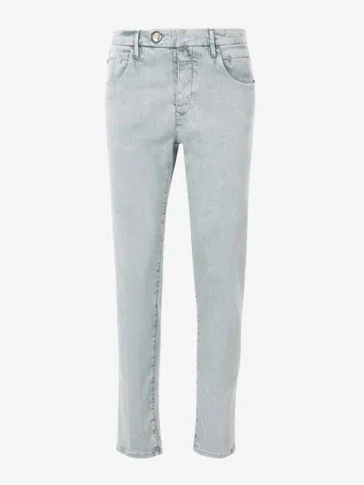 Incotex Blue Division Straight Jeans In Denim Light Blue