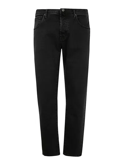 Incotex Blue Division 5 Pockets Stretch Vintage In Black