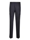 Incotex Blue Flannel Cargo Pants In Blue
