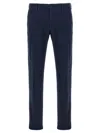 Incotex Straight Leg Trousers With Pockets And Loops In Blue