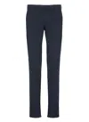 Incotex Straight Cotton Trousers With Pockets In Black