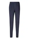 Incotex Straight Trousers With Pleated Front And Pockets In Blue