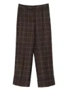 Incotex Wool Trousers Featuring Checked Design In Brown