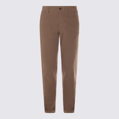 INCOTEX INCOTEX BROWN COTTON PANTS