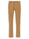 Incotex Cotton Trousers With Back Pocket And Belt Loops In Brown