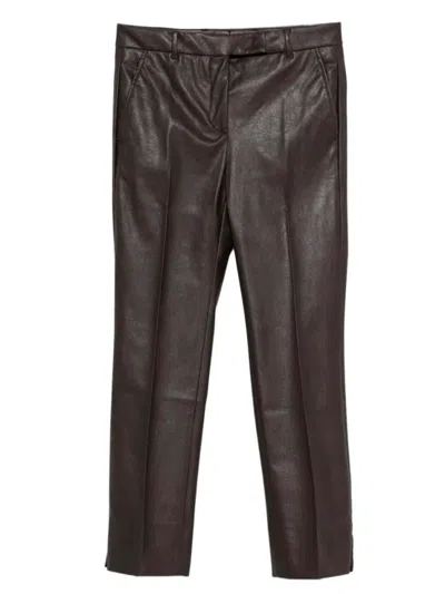 INCOTEX BROWN LEATHER PANTS