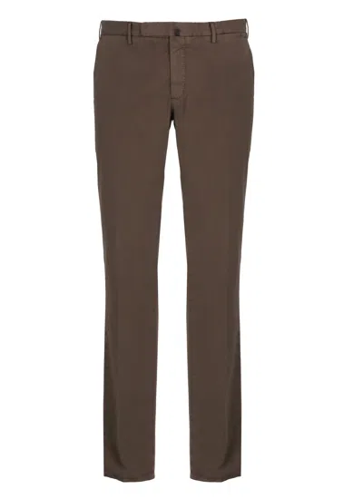 Incotex Brown Royal Batavia Cotton Formal Pants