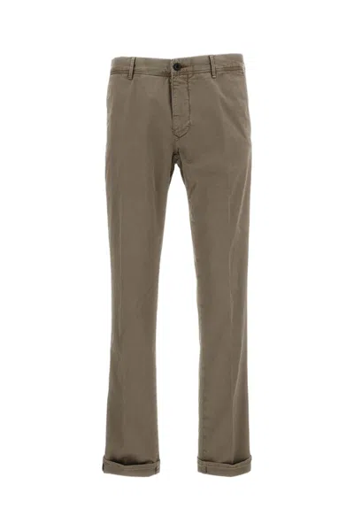 Incotex Brown Slim Fit Cotton Trousers