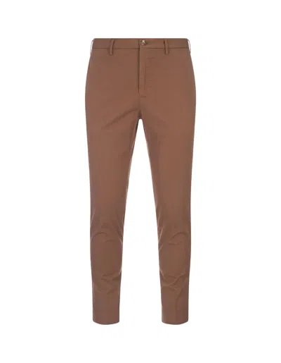 Incotex Brown Tight Fit Trousers In C
