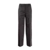 Incotex Brown Wool And Cashmere Flannel Pants In Brown