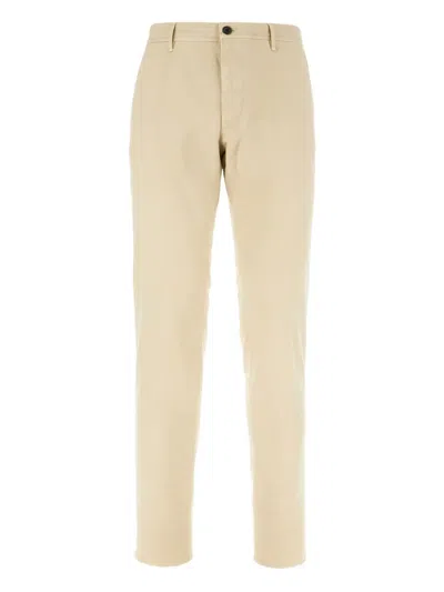 INCOTEX BUTTON-CLOSURE WELT-POCKET TROUSERS