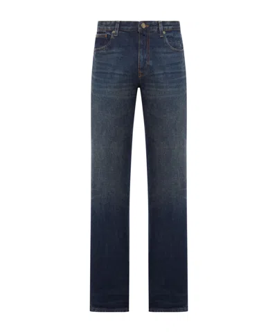 INCOTEX BUTTON-FASTENING COTTON JEANS