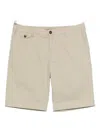 Incotex Button-fastening Cotton Shorts In Neutral