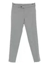 Incotex Button-fastening Cotton Trousers In Gray