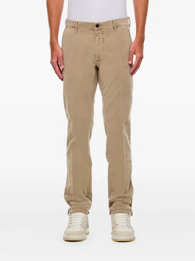 INCOTEX BUTTON-ZIP TROUSERS