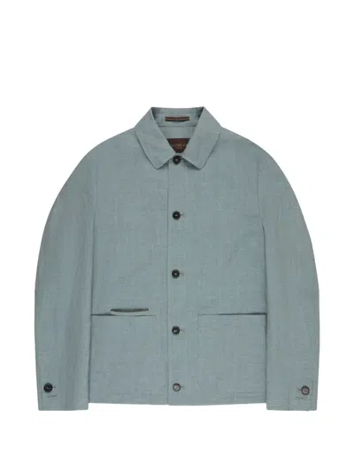 Incotex Buttoned Jacket In Blue
