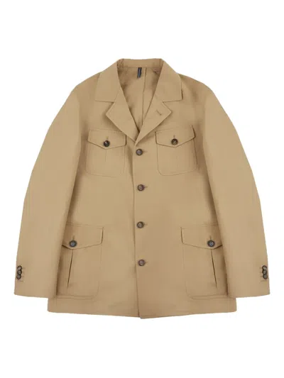 Incotex Buttoned Pocket Jacket In Neutral