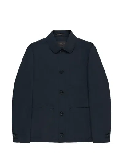 Incotex Buttoned Shirt Jacket In Blue