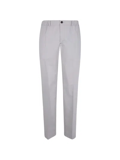 Incotex Chino Trousers Elastic Waist Belt Loops In White