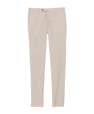 Incotex Men Royal Battavia Cotton-blend Trousers In Neutral