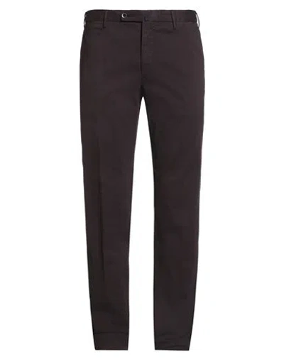 Incotex By Slowear Man Pants Dark Purple Size 38 Cotton, Lyocell, Elastane In Brown