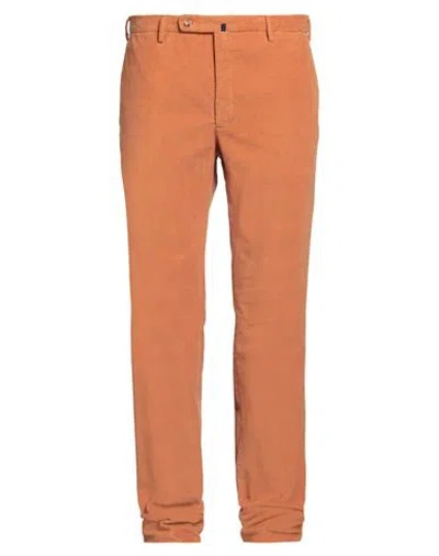 Incotex By Slowear Man Pants Mandarin Size 42 Cotton, Elastane In Orange