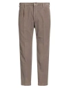 Incotex Tailored Cotton Corduroy Trousers With Front Pleats In Brown