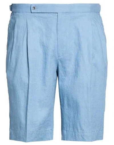 Incotex By Slowear Man Shorts & Bermuda Shorts Slate Blue Size 38 Linen