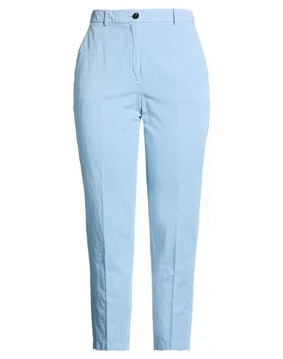 Incotex By Slowear Woman Pants Bright Blue Size 10 Cotton, Linen