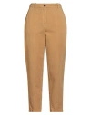 Incotex By Slowear Woman Pants Camel Size 12 Cotton, Linen In Brown