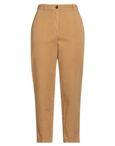 Incotex By Slowear Woman Pants Camel Size 12 Cotton, Linen In Brown