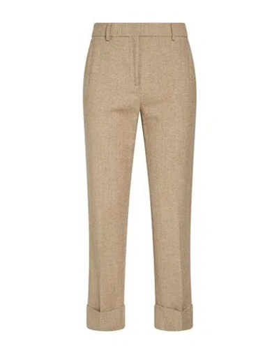 Incotex By Slowear Woman Pants Sand Size 10 Virgin Wool, Polyamide, Silk, Elastane