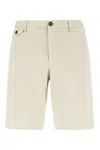 Incotex Cappuccino Stretch Cotton Bermuda Shorts In Neutral