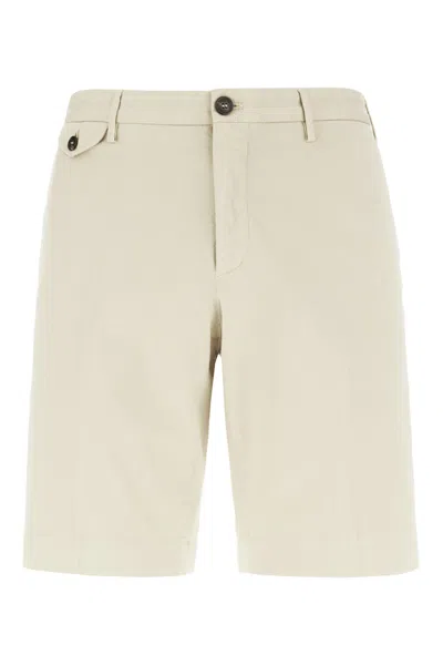 Incotex Cappuccino Stretch Cotton Bermuda Shorts In Neutral