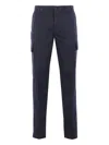 Incotex Cargo-pocket Cotton Trousers In Blue