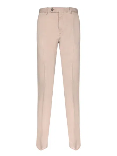 Incotex Carrot Cut Pink Trousers With Adjustable Waistline