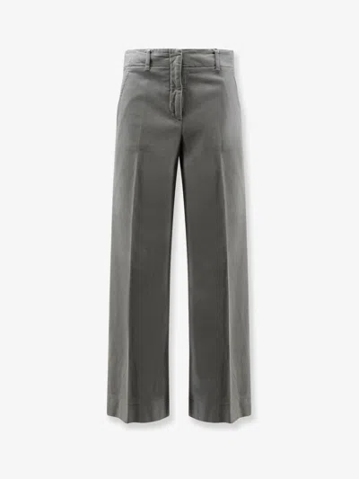 Incotex Certified Cotton Trousers In Gray