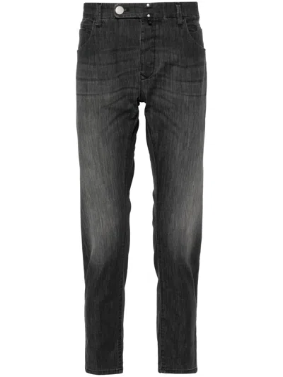 Incotex Charcoal Grey Cotton Blend Jeans