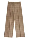 Incotex Check Flannel Trousers In Brown